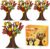 BeYumi Fall Trees Foam Craft – 12 Pack Fall Thankful Leaves Trees Foam Craft Kits for Kids Make Your Own DIY Fall Trees Decorations Thanksgiving Gratitude Tree Craft Supplies School Fun Activities