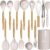 Silicone Cooking Utensils Set – 446°F Heat Resistant Silicone Kitchen Utensils for Cooking,Kitchen Utensil Spatula Set w Wooden Handles and Holder, BPA FREE Gadgets for Non-Stick Cookware (Khaki)