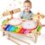 Kids Drum Set for Toddlers Baby Music Instruments 7 in 1 Montessori Preschool Musical Toys Children Drum kit Xylophone Tambourine Birthday Gifts for Boys and Girls