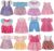 12 Sets Baby Doll Clothes for 12 13 14 Inch Dolls, Alive Doll Clothes Colorful Princess Dress, Romper, Sweater Costume, Cute Alive Doll Accessories Outfits for Christmas Birthday Gift for Little Girls