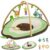 Baby Play Gym Mat & Activity Mat, Baby Tummy Time Mat, Large Avocado Shaped Playmat with 6 Detachable Toys for Motor Skills & Sensory Development, Washable Infant Baby Newborn Essentials,Light Green