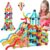 COUOMOXA Magnetic Building Sticks Blocks Kids Toys, Stem Educational Construction Montessori Toys 3 4 5 6 8 Year Old Girls and Boys Gifts for Christmas Birthday,Preschool Tinker Counting Toddler Toys