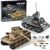 WW2 Army Tank Toys Building Kit, Create a German Tiger & an American M4 Sherman Tank Models with 1184 Blocks, Great Military Gifts for Boys Kids Age 8-14