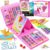 Art Supplies, 272 Pack Art Set Drawing Kit for Girls Boys Teens Artist, Deluxe Gift Art Box with Trifold Easel, Origami Paper, Coloring Book, Drawing Pad, Pastels, Crayons, Pencils, Watercolors(Pink)