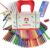 AMOSTING Art Supplies, Art Set Drawing Painting Kit 105 PCS with Crayons, Colored Pencils, Watercolor Cakes, Sketch Pads, Markers, Sharpener, Arts and Crafts Gift for Kids Girls Boys Ages 4-6-8-12