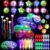 MIBOTE 83Pcs Led Light Up Toys Party Favors Glow in the Dark Party Supplies for Kid/Adults Halloween with 50 Finger Lights, 8 Jelly Rings,Flashing Glasses,Bracelets, Fiber Optic Hair Lights