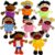 8 Hand Puppets for Kids, Multicultural Puppets with Movable Mouth (8 Pack) Bulk Soft Plush Puppets, School Home Puppet Theater Shows Toys, Teachers Classroom Supplies