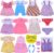 Baby Doll Clothes – Fits 12” 13” 14” 15” Girl Alive Baby Doll Clothes 360°Sewing Dresses for with Doll Diapers, Nipple, and Doll Accessories Pack of 18 Bag Set …