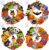 Winlyn 12 Sets Halloween Wreath Decorations Foam Halloween Wreath Signs Craft Kits Pumpkins Jack-O`-Lantern Owl Ghost Witch Bats Monster Stickers for Kids Art Gift Favors Trick-Or-Treaters Front Door