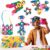 Clixo Rainbow 42 Piece Pack – Flexible, Durable, Imagination-Boosting Magnetic Building Toy- Modern, Modular Designs for Hours of STEM Play. A Multi-Sensory Magnet Toy, Travel Friendly. Ages 4-99