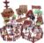 FUN LITTLE TOYS 61 PCs Wild West Cowboys and Indians Plastic Figures Toys, Toy Soldiers for Kids, Wild West Figure Playset with Horse, Tent, Army Men Boy’s War Game, Educational Toys, Birthday Gift