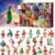 Christmas Advent Calendar 2024,Christmas Vacation Countdown Calendars,Christmas Tree Ornaments Gifts with 24 pcs Collectible Doll Figures for Kids and Adults