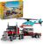 LEGO Creator 3 in 1 Flatbed Truck with Helicopter Toy, Transforms from Flatbed Truck Toy to Propeller Plane to Hot Rod and SUV Car Toys, Gift Idea for Boys and Girls Ages 7 Years Old and Up, 31146