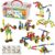 170 Pcs Building Toys for Kids Ages 4-8 with Toy Box Storage, Idea Guide, Building Blocks STEM Toys for 3 4 5 6 7 8 9 Year Old Creative Kids Activity, Christmas Birthday Gifts for Boys Girls