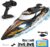 BEZGAR Large RC Boat, 18 inch Big Remote Control Boat for Adults, 35KMH Fast Speed RC Boat for Lake Ocean, Ideal Gifts for Kids Boys with 1500mAh Rechargeable Battery – TX125 Black