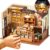 ROBOTIME Miniature House Kit DIY Mini Dollhouse with Accessories Tiny Store Making Kit with LED Light Hobby Birthday Gifts for Kids & Adults