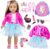 American 18 Inch Doll Clothes and Makeup Accessories Set Includes 18 Inch Doll Clothes Backpack Sunglasses Phone Shoes Comb Mirror Eye Shadow Lipstick Hair Clip Hair Tie for 18 Inch Doll