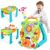 3-in-1 Baby Walker for Boy Girls Sit to Stand Toy Activity Center Drawing Board Infant Toys for 1 Year Old Birthday Gifts 9 12 18 Months 2 3 Year Old Kid Toddler Push Toy Musical Sound Light Effect