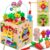 8 in 1 Activity Cube for 18M+ Boys and Girls, Wooden Montessori Toys for Baby, Educational Learning Toys for Toddlers