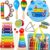 LOOIKOOS Toddler Musical Instruments Set Wooden Percussion Instruments Toy for Kids Baby Preschool Educational Musical Toys for Boys and Girls with Storage Bag