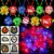 100 PCS Halloween Party Favors for Kids, Halloween Glow in the Dark Toys Rotating Spin Light Up Necklaces, LED Rings Decorations, Halloween Trick or Treats Classroom Goodie Bag Fillers Party Supplies