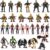 Army Men Action Figures Playset, 30 PCS Soldiers Zombies Monsters Action Figures with Weapons Gear Equipment Accessories – 4 Inches Military Action Figures Toy for Boys Ages 6-12 Years Old