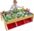 KidKraft 17850 Waterfall Mountain Wooden Train Set & Table with 120 Pieces, 3 Storage Bins