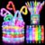 24 Pack Glow Sticks Bulk Halloween Party Favors Gifts for Kids 8-12 4-8, Light Up Party Favors Pop Tubes Glow Bracelets Necklaces, Halloween Goodie Bags Stuffers Glow in the Dark Party Supplies