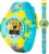 Accutime Nickelodeon Spongebob Squarepants Kids LCD Watch with LED Lights – Colorful Character Strap, Interactive Flashing Display, Comes in Collectible Tin Box