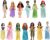 Mattel Disney Princess Toys, Fashion Doll Set with 13 Dolls in Sparkling Clothing & Accessories, Inspired by Disney Movies (Amazon Exclusive)