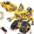 Robot Building Toys for Kids, 901 Pieces Build a Robot Kit, 2-in-1 App & Remote Control Controlled Robotics or Race Car, Programmable Build a Robot Kit for 6-12+ Year Old Gift (Yellow)