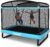 GYMAX Trampoline for Kids, 6FT Toddler Trampoline with Swing & Enclosure Safety Net, ASTM Approved Rectangle Recreational Trampoline for Indoor/Outdoor, Birthday for Baby Boys & Girls