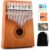 Kalimba Thumb Piano,YUNDIE Portable 17 Keys Mbira Finger Piano with Tune Hammer and Study Instruction,Musical Instruments Birthday Gift for Kid Adult Beginners Professional(Brown)