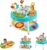 Fisher-Price Baby to Toddler Toy 3-in-1 Sit-to-Stand Activity Center with Music Lights and Spiral Ramp, Jazzy Jungle