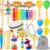 Ehome Musical Instruments Toys for Toddlers 1-3, Baby Kids Musical Instruments, Wooden Percussion Instruments Preschool Educational Musical Toys Set for Boys and Girls Gifts with Storage Bag