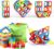 Coodoo Upgraded Magnetic Blocks Tough Tiles STEM Toys for 3+ Year Old Boys and Girls Learning by Playing Games for Toddlers Kids, Compatible with Major Brands Building Blocks – Starter Set