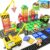 Magnetic Tiles Magnetic Construction Set with 2 Cranes Boys Toys for Ages 3-5 5-7 8-10 Building Toys Includes Crane, Road Tracks, Train, Train Tracks, Dolls, Car Toy, Traffic Lights and Stations