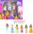 Mattel Disney Princess Toys, Small Doll Party Set with 6 Posable Princess Dolls in Sparkling Clothing & 13 Tea Time Accessories