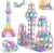 Rurvale Toddler Girl Toys, Magnetic Tiles Basic Set, Birthday Gifts Ideas for Girls Age 3-5, Magnetic Building Blocks, Magnet STEM Montessori Toddler Kids Toys Gifts for 3 4 5 6 7 Year Old Girls