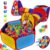 Playz 5pc Kids Play Tent Jungle Gym, Ball Pit, Pop Up Tents & Play Tunnel for Toddlers, Babies, and Kids Indoor & Outdoor Playhouse Bundle with Dartboard and 5 Sticky Balls, Gift for Boys & Girls