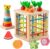 Wooden Shape Sorter Toys, Activity Cube Stacking Toys for Baby Boys Girl Birthday Gift-Montessori Toys for 1 2 3 Year Old Girls-Toddler Learning Toys 18+ Months