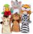 Melissa & Doug Safari Buddies Hand Puppets, Set of 6 (Elephant, Tiger, Parrot, Giraffe, Monkey, Zebra) Soft, Plush Animal Hand Puppets For Toddlers And Kids Ages 2+