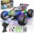 Remote Control Car, 1:18 Scale All Terrain RC Cars, 2WD 20Km/h with Colorful LedLight and Two Rechargeable Batteries, Remote Control Monster Truck Off Road Racing Car Toys for Kids and Boys