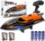 RC Boat with 2 Rechargeable Battery and 4 Remote Control Batteries, 20+MPH Fast Remote Control Boats with LED Lights for Boys Age 8-12, Low Battery Reminder, 2.4GHZ RC Speed Boats for Kids & Adults