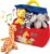 Bundaloo Plush Mini Zoo Playset – Giraffe, Elephant, Lion, Zebra – Interactive Animals, Carrier with Velcro Closure, Natural Sound Effects for Babies and Toddlers