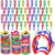 72 Pcs Operation Christmas Tambourine Bulk 36 Pcs Plastic Handheld Tambourine Bells 36 Pcs Cymbals Music Instruments Toy Percussion Rhythm Education Toy Party Favors for Kid Family(Round)