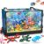 Fish Tank Building Block, Lighting Aquarium Building Sets for Adults and Kids Including Ocean Jellyfish, Dolphin, Turtle, Crab, Animal Building Toys for Boys Age 8-12, 725pcs