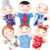 6 Pcs Family Style Hand Puppets Soft Plush Puppets Family Members Cute Hand Puppets Toys for Teachers Parents Shows Story Time Playtime Schools, Grandparents, Mom, Dad, Brother, Sister