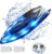 Tecnock RC Boat for Kids – 2.4GHz Remote Control Boat with Waterproof for Pools and Lakes, 360° Flip Stunt Boat Toy with LED Lights, 2 Modular Rechargeable Battery, Gifts for Boys Girls