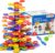 Stack-a-Rainbow-Tree Plastic Stacking Blocks 70 Piece, Balance Game Building Toys for Kids Ages 3-8, Preschool Kindergarten Educational Montessori Toys for 3 4 5 6+ Year Old Boys Girls Birthday Gifts